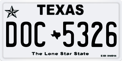 TX license plate DOC5326