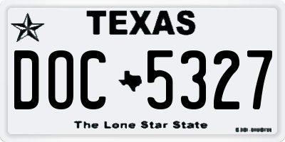 TX license plate DOC5327