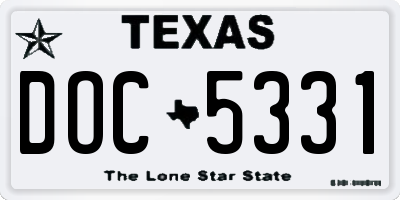TX license plate DOC5331