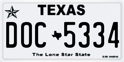 TX license plate DOC5334