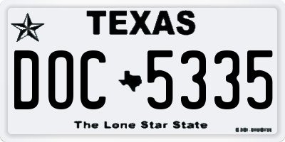 TX license plate DOC5335
