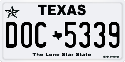 TX license plate DOC5339