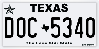 TX license plate DOC5340