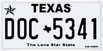 TX license plate DOC5341