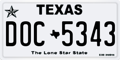 TX license plate DOC5343