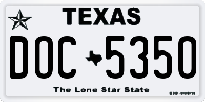 TX license plate DOC5350