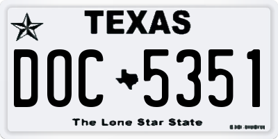 TX license plate DOC5351