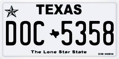 TX license plate DOC5358