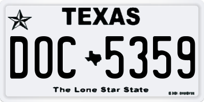 TX license plate DOC5359
