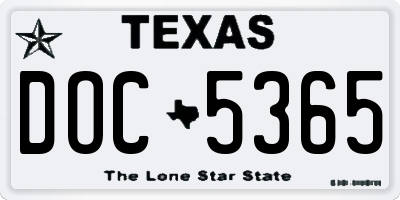 TX license plate DOC5365