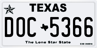 TX license plate DOC5366
