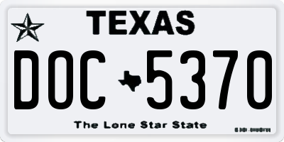 TX license plate DOC5370