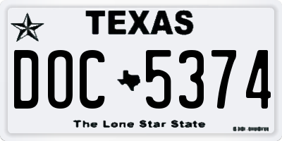 TX license plate DOC5374
