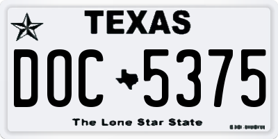 TX license plate DOC5375