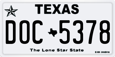 TX license plate DOC5378