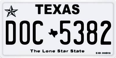 TX license plate DOC5382