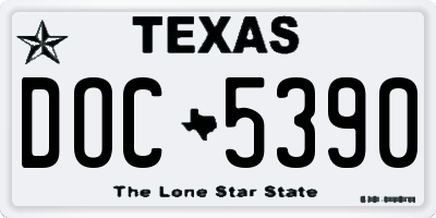 TX license plate DOC5390