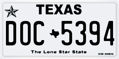 TX license plate DOC5394