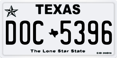 TX license plate DOC5396