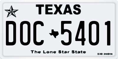 TX license plate DOC5401