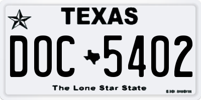 TX license plate DOC5402