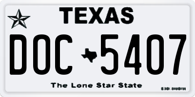 TX license plate DOC5407