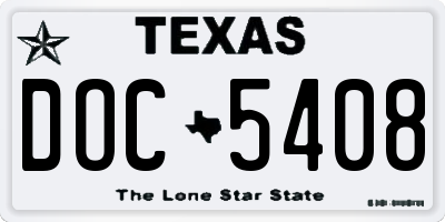 TX license plate DOC5408