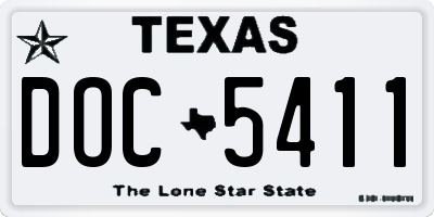 TX license plate DOC5411