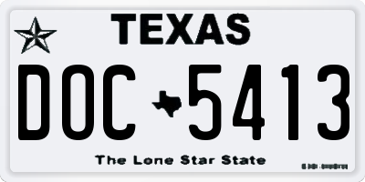 TX license plate DOC5413