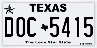TX license plate DOC5415