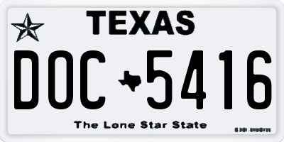 TX license plate DOC5416