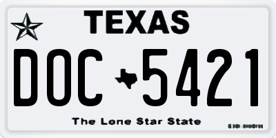 TX license plate DOC5421