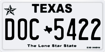 TX license plate DOC5422