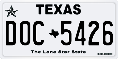 TX license plate DOC5426