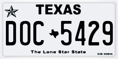 TX license plate DOC5429