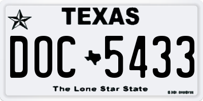 TX license plate DOC5433