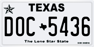 TX license plate DOC5436