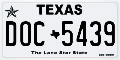 TX license plate DOC5439