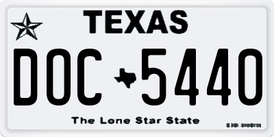 TX license plate DOC5440