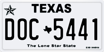TX license plate DOC5441