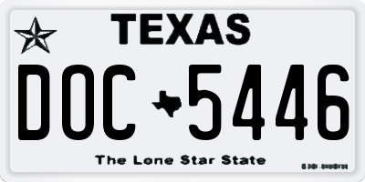 TX license plate DOC5446