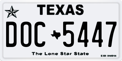 TX license plate DOC5447