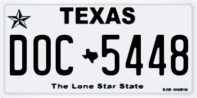 TX license plate DOC5448