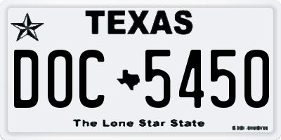 TX license plate DOC5450