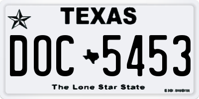 TX license plate DOC5453