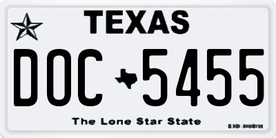 TX license plate DOC5455