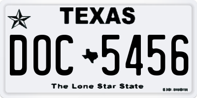 TX license plate DOC5456