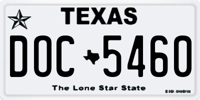 TX license plate DOC5460