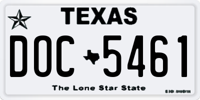 TX license plate DOC5461