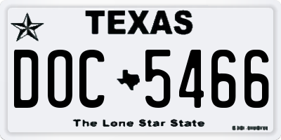 TX license plate DOC5466